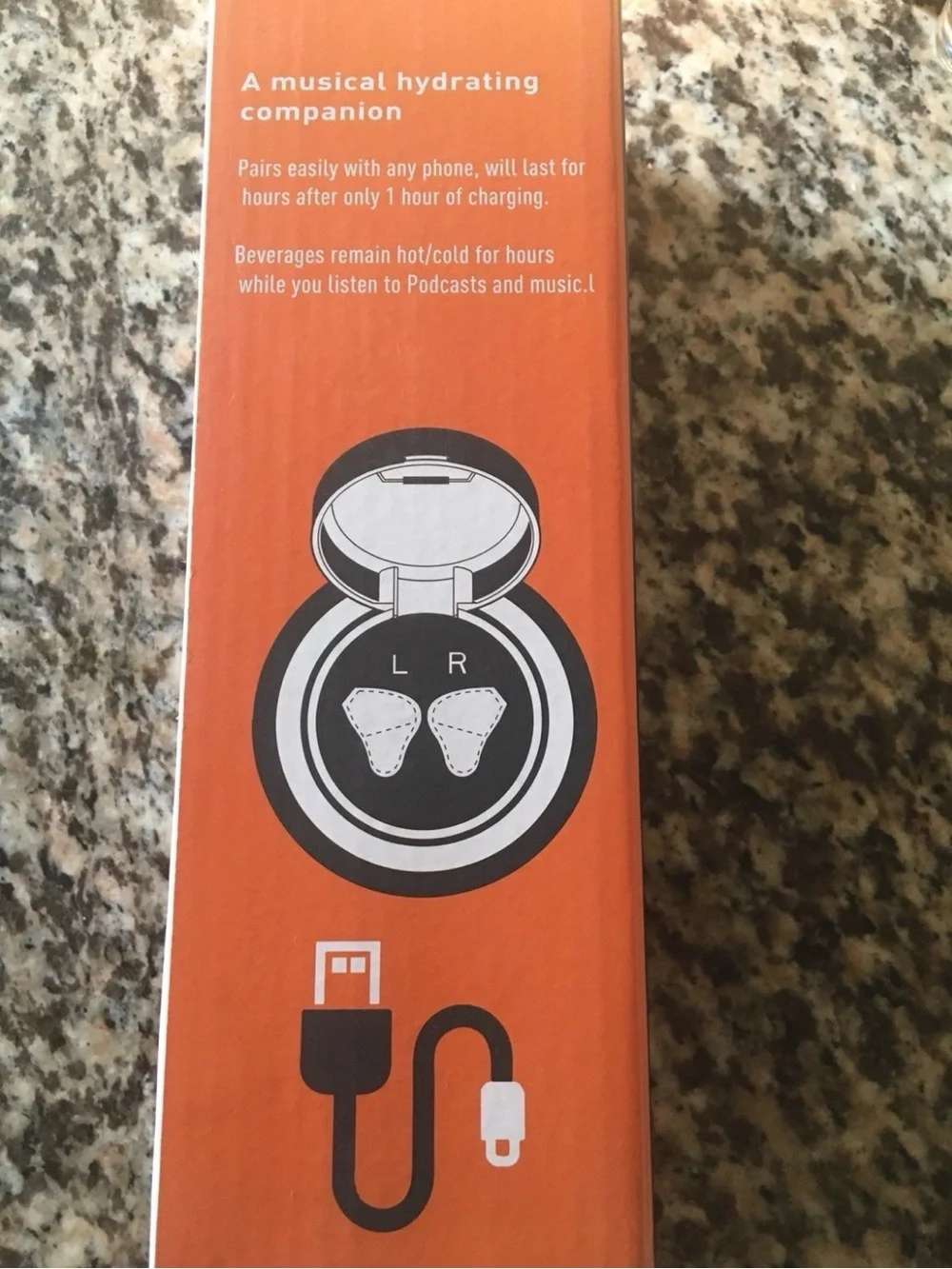 Asobu H2 Audio Pink Wireless Earbuds Bottle Charger